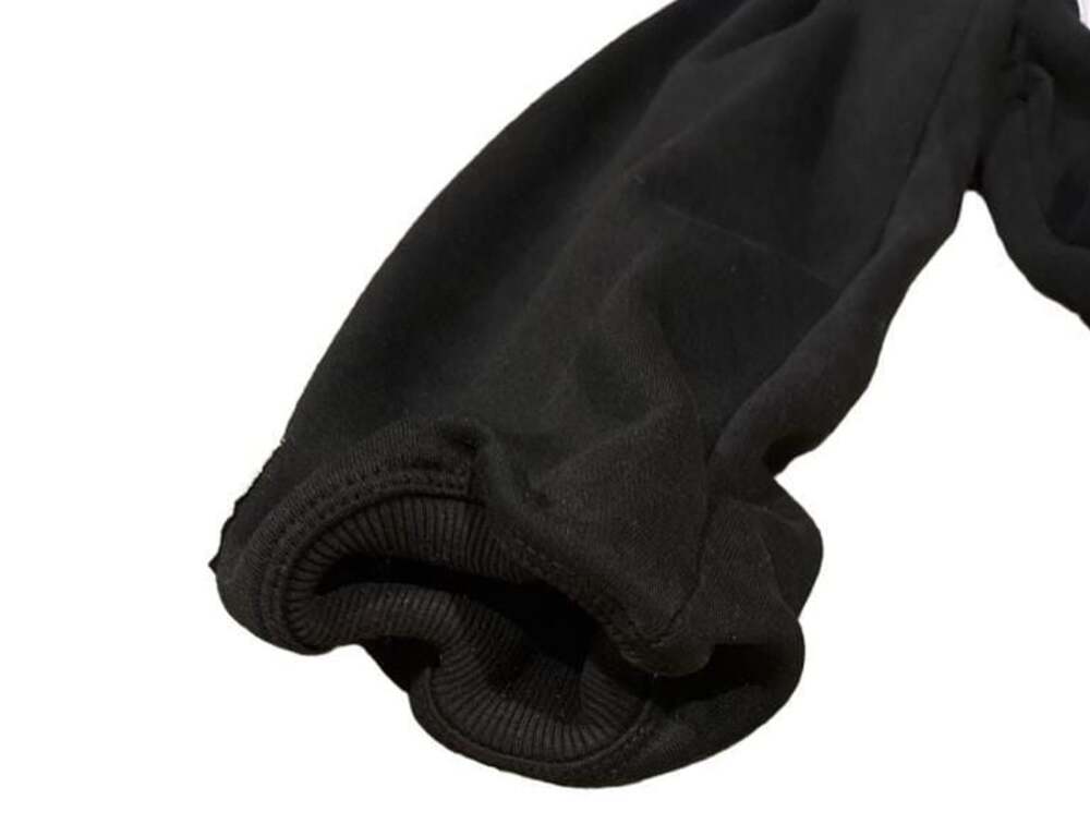 Warboyz Black Cropped Hoodie with White Boyz Logo and Peace Sign - Picture 6 of 6
